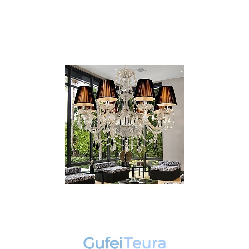 נברשת קריסטל אלגנטית עם 8 נורות