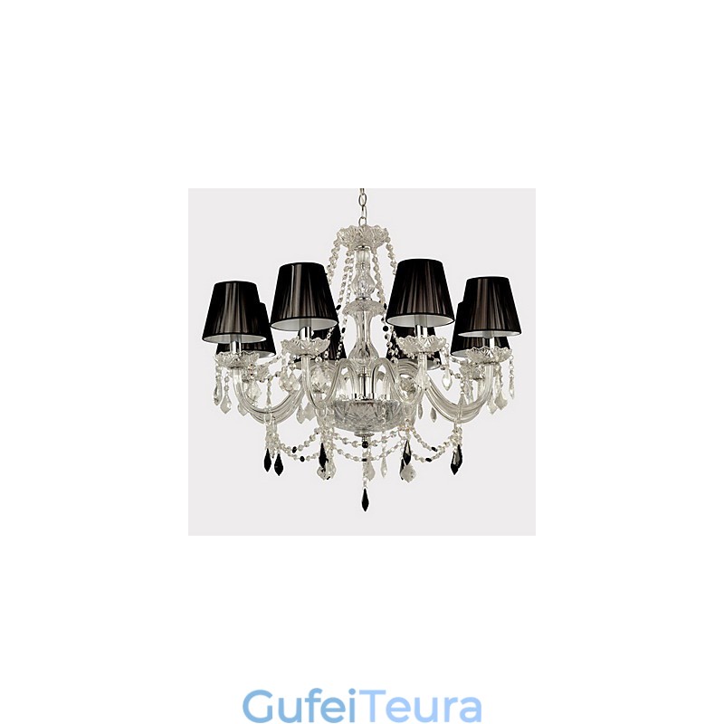 נברשת קריסטל אלגנטית עם 8 נורות