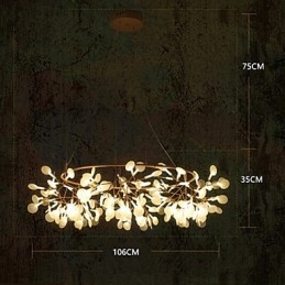 מעצבי מדינה נברשת מתכת פליז עתיקה