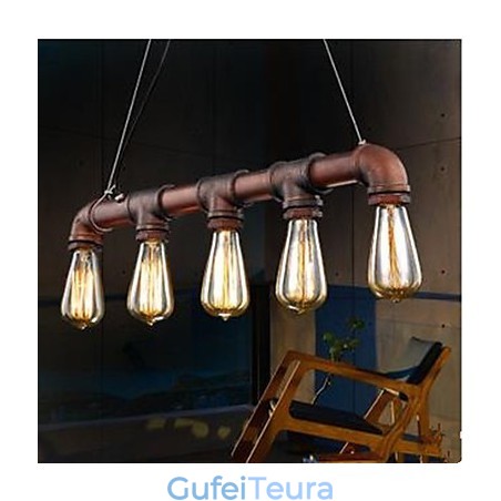 מרפסת תעשייתית כפרית אמריקאית לופט צינור צנרת